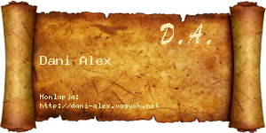 Dani Alex névjegykártya